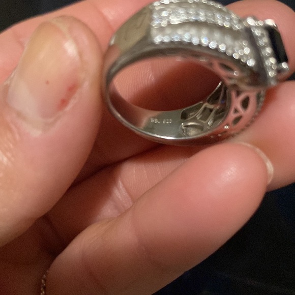 Blue/white sapphire on sterling silver - Picture 6 of 7